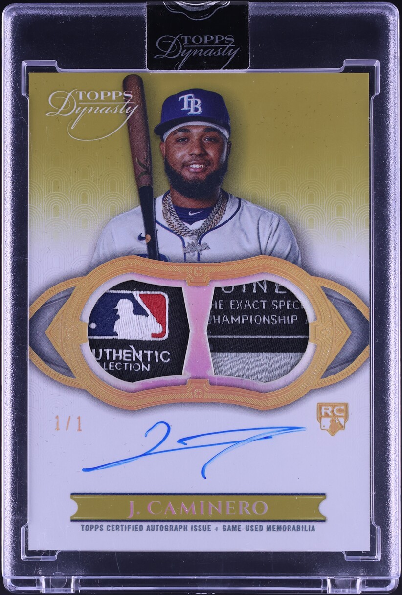 2024 Topps Dynasty Dual Gold Relic Junior Caminero ROOKIE PATCH AUTO 1/1
