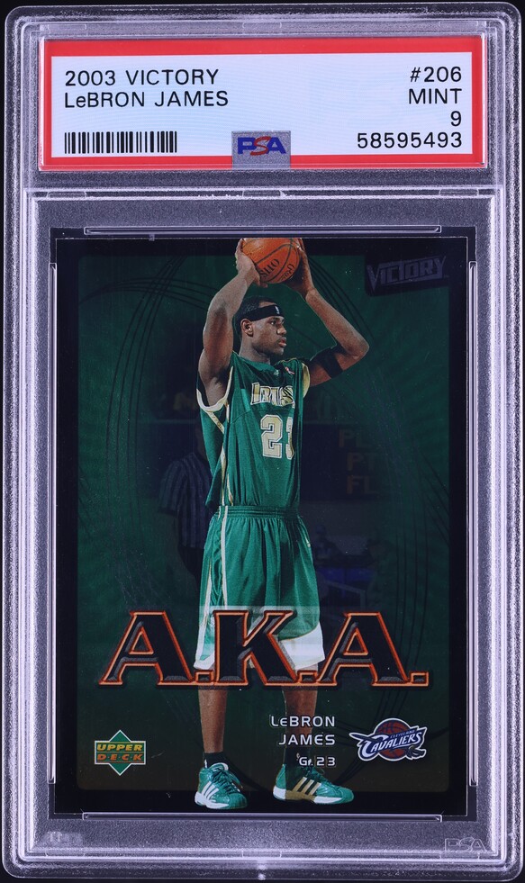 2003 Upper Deck Victory LeBron James ROOKIE #206 PSA 9 MINT on