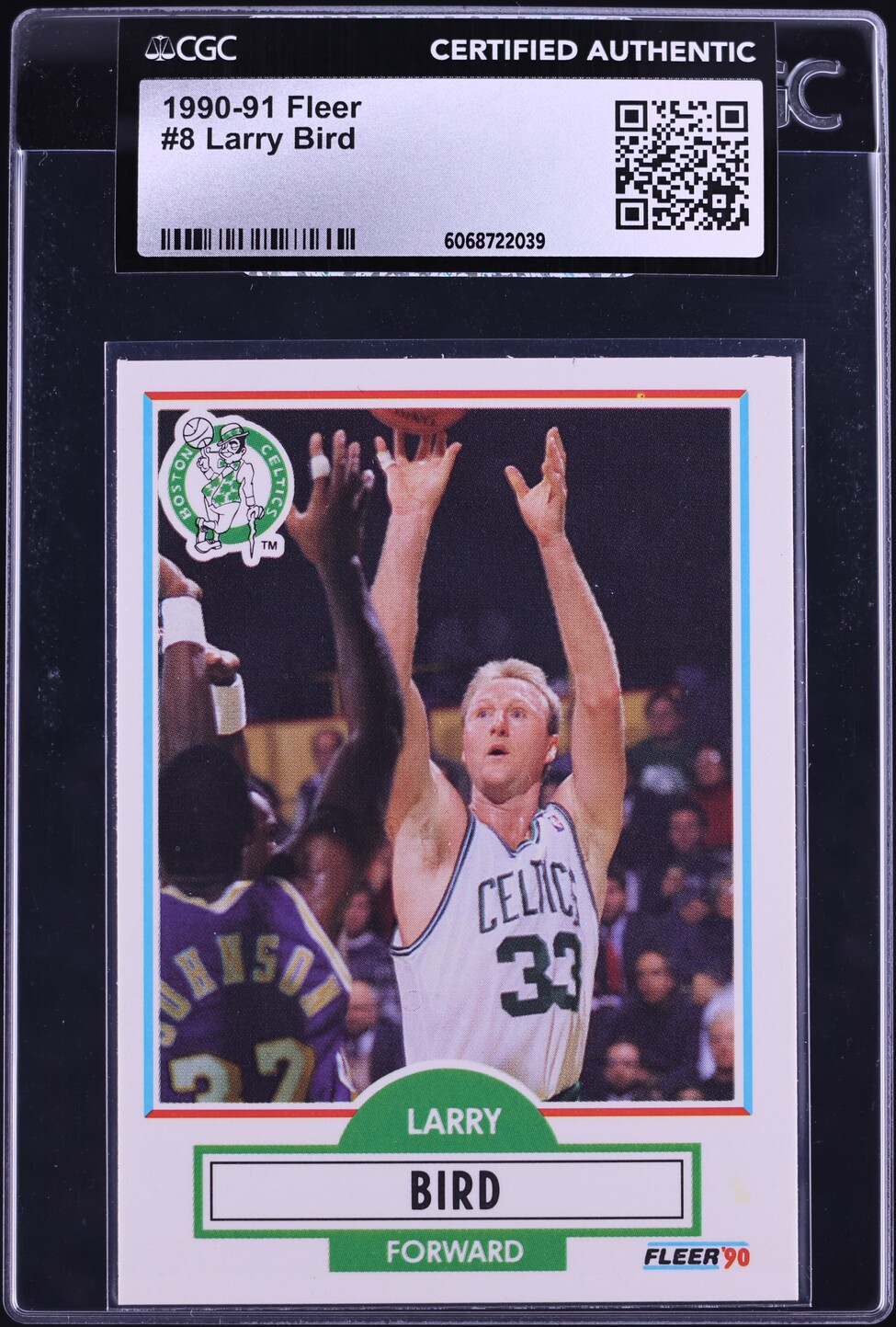1990 Fleer Basketball Larry Bird #8 CGC AUTH