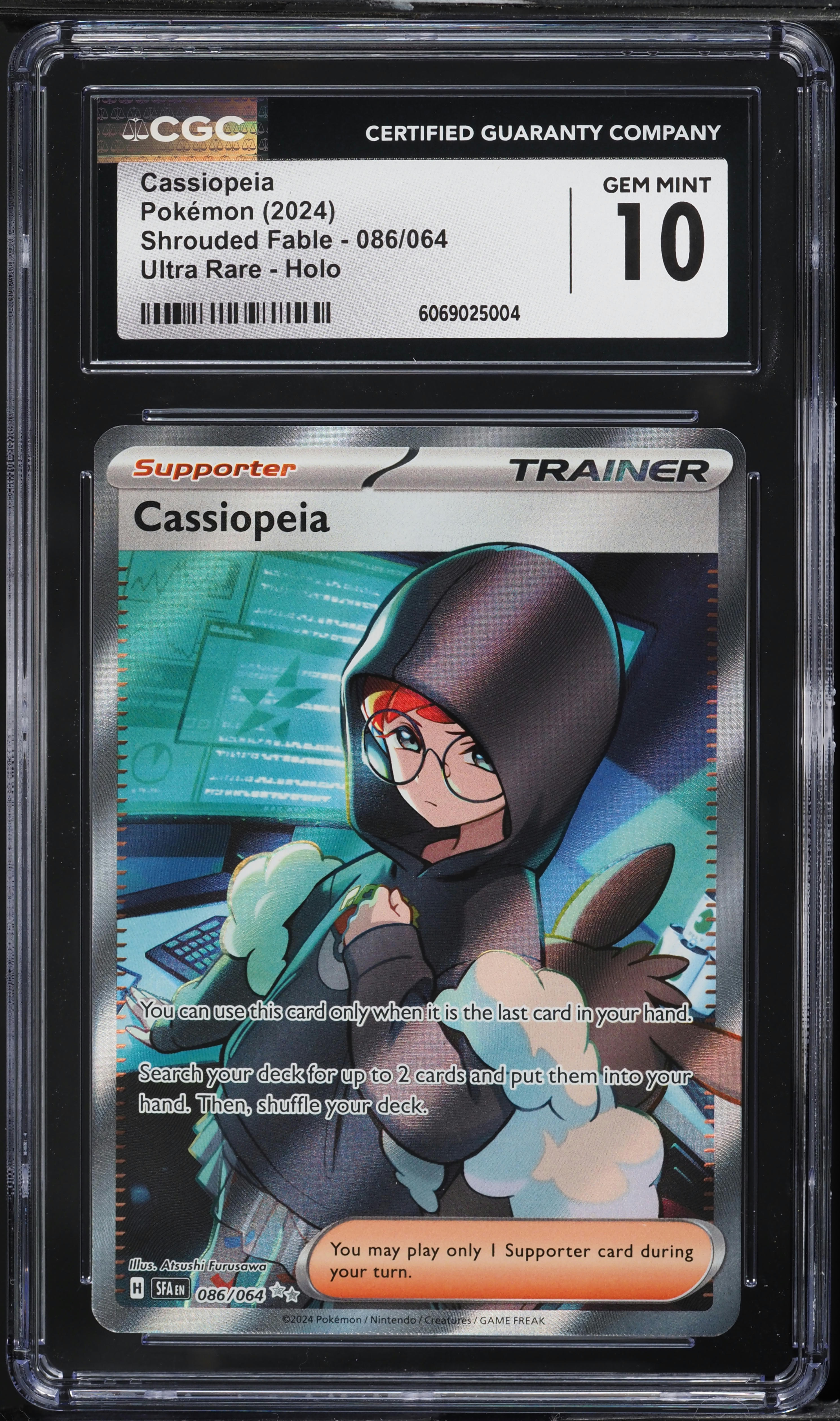 2024 Pokemon SV Shrouded Fable Full Art Cassiopeia #86 CGC 10 GEM