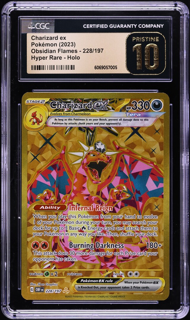 pokemon obsidian flames gold cards - Artazon 229/197 - - Hyper Rare Celebrate the legacy of your favorite tabletop game with this Charizard EX 2023 Pokemon Obsidian Flames Hyper Rare #228 PSA Authenticated 9 Card Pokemon TCG Obsidian Flames Pokemon