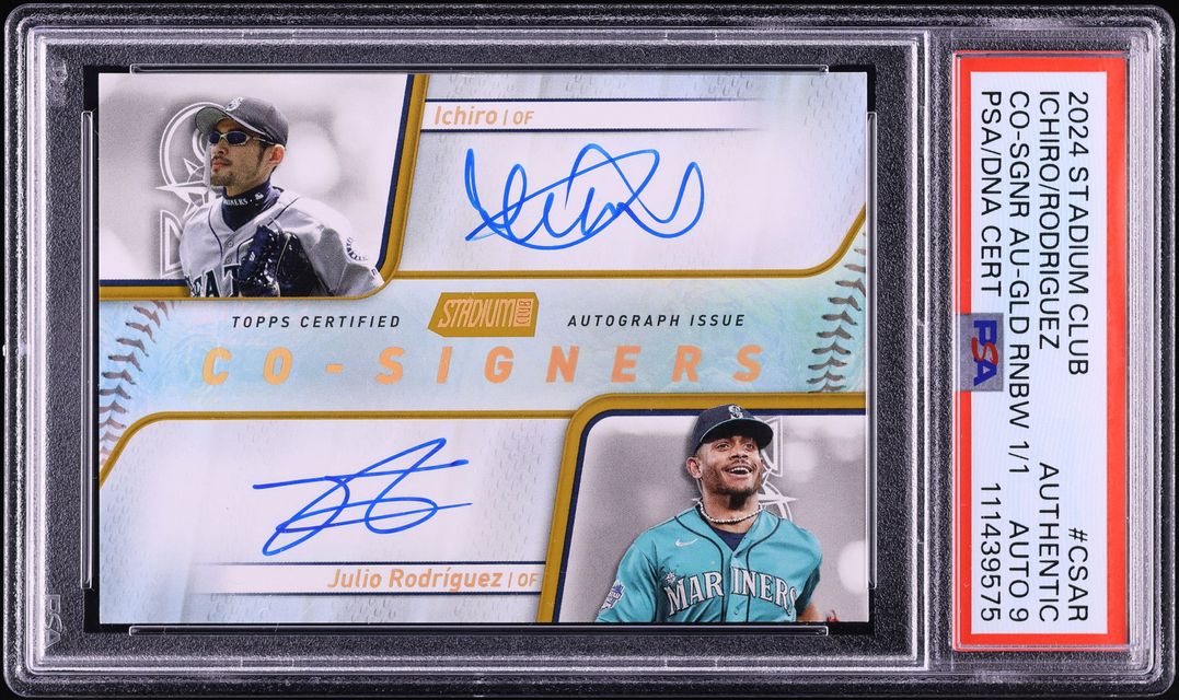 2024 Stadium Club Signers Gold Rainbow Ichiro Rodriguez AUTO DNA 9