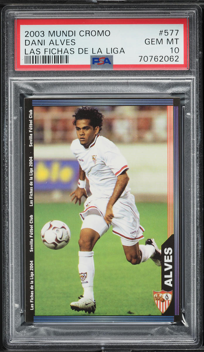 2003 Mundi Cromo Las Fichas De La Liga Dani Alves #577 PSA 10 GEM MINT