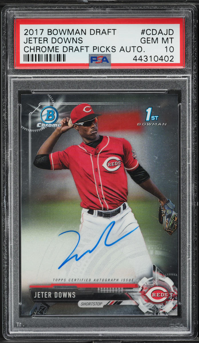 2017 Bowman Chrome Draft Picks Jeter Downs PROSPECT AUTO #CDAJD PSA 10 GEM MINT