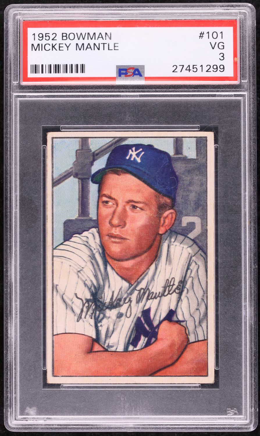 1952 Bowman Mickey Mantle #101 PSA 3 VG