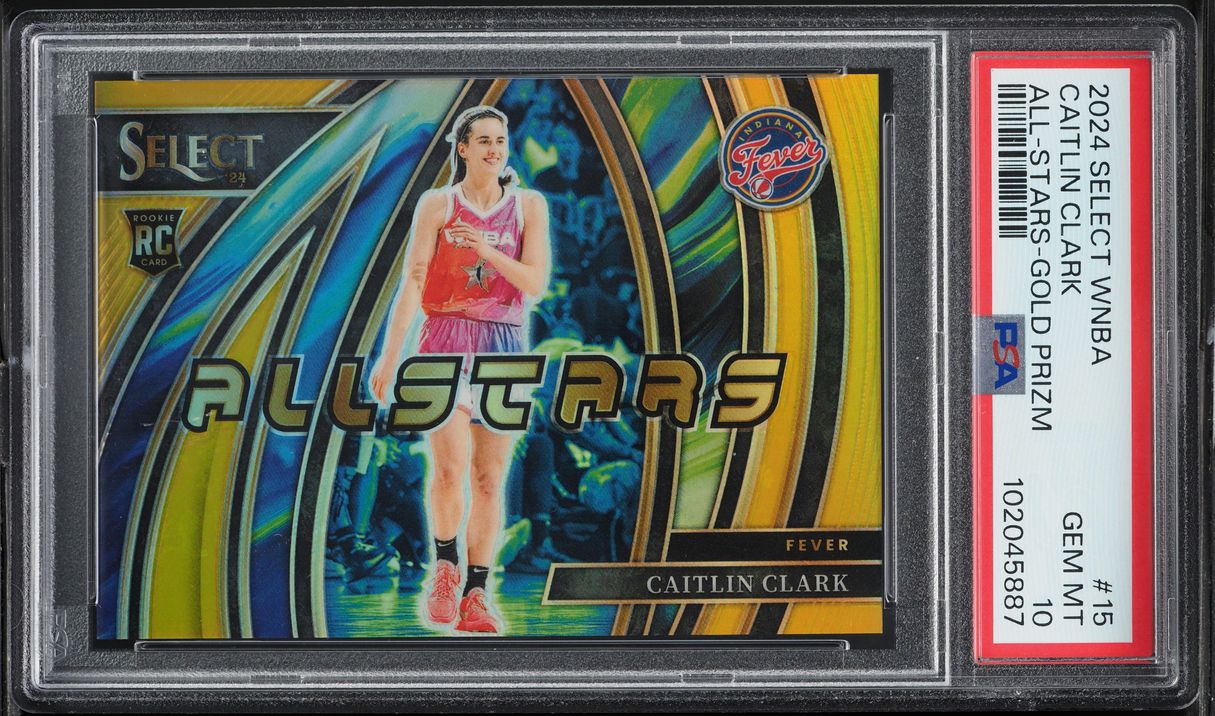 2024 Select WNBA All-Stars Gold Prizm Caitlin Clark ROOKIE /10 #15 PSA 10 GEM