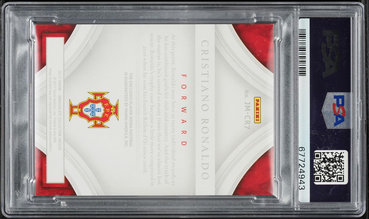 2017 Immaculate Collection Jumbo Cristiano Ronaldo PATCH /49 #JM-CR7 PSA 6 EXMT