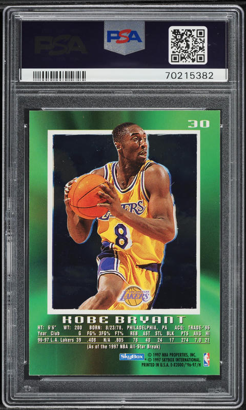 その他 1996/97 Skybox EX-2000 Kobe Bryant RC 1996-97 Skybox E-X2000 - Kobe Bryant #30 (RC) for sale online | eBay