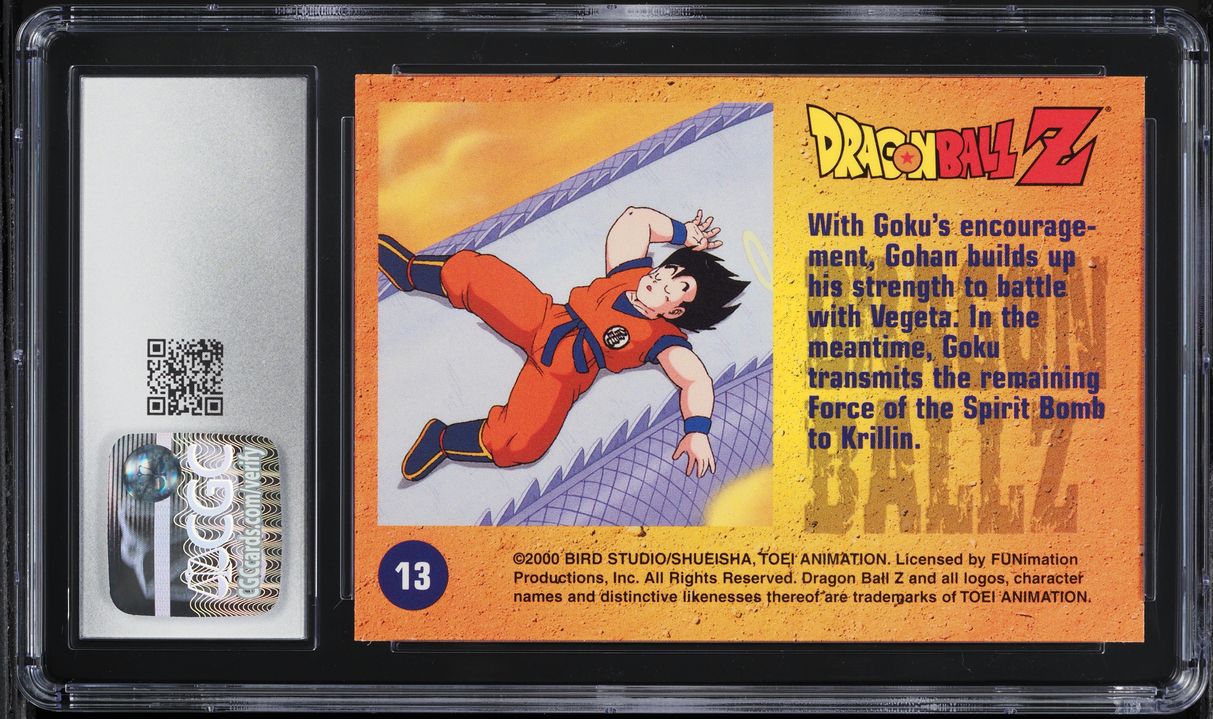 DRAGON BALL JC 第15巻 初版 美品Stunning CN付き 2000 Dragon Ball Z Chromium With Goku's Encouragement #13 CGC 8.5