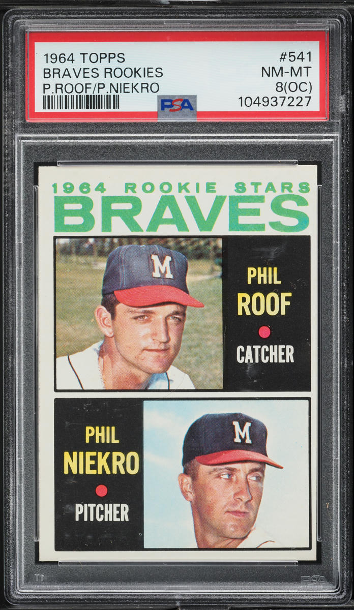 1964 Topps Phil Niekro ROOKIE #541 PSA 8(oc) NM-MT