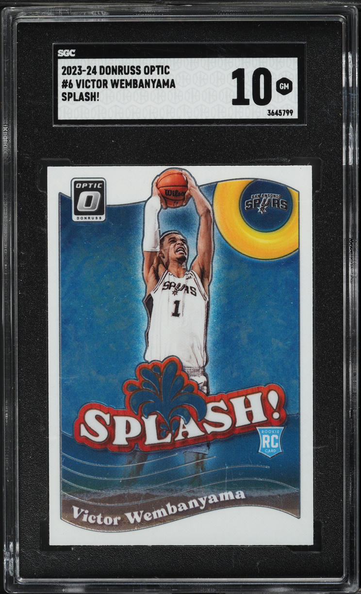 2023 Donruss Optic Splash! Victor Wembanyama ROOKIE #6 SGC 10 GEM MINT