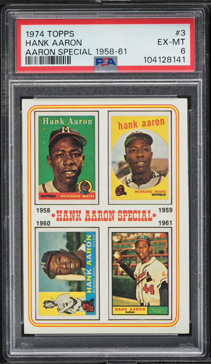 1974 Topps Hank Aaron SPECIAL '58-'61 #3 PSA 6 EXMT