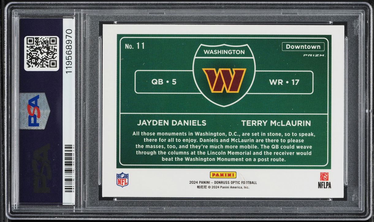 2024 Donruss Optic Downtown Duos Jayden Daniels Terry McLaurin