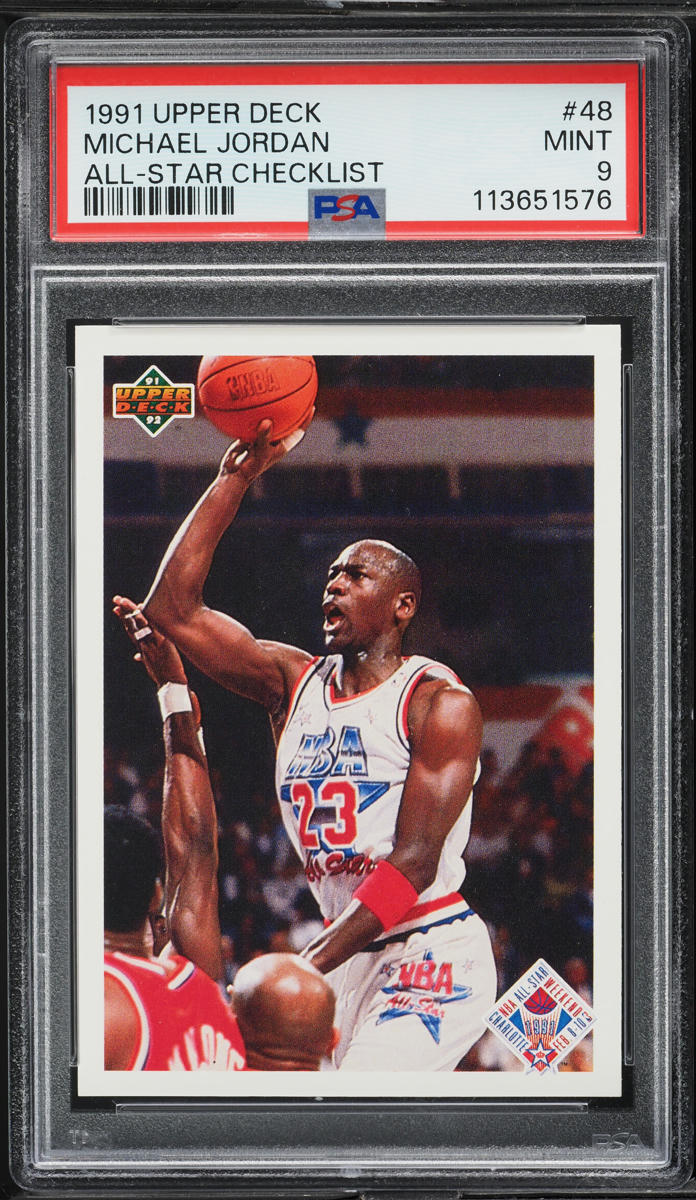 1991 Upper Deck All-Star Checklist Michael Jordan #48 PSA 9 MINT