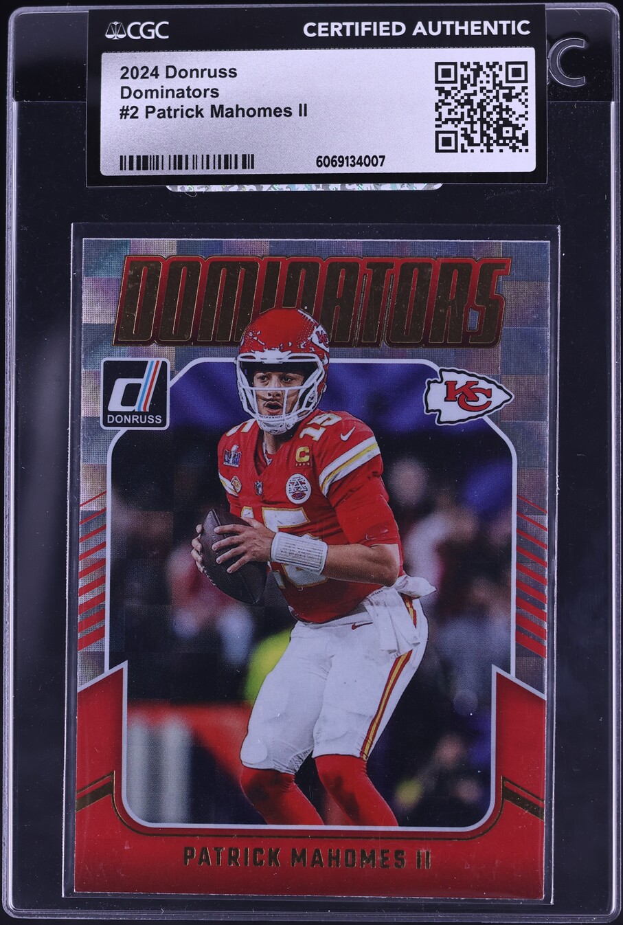2024 Donruss Dominators Patrick Mahomes II #2 CGC AUTH