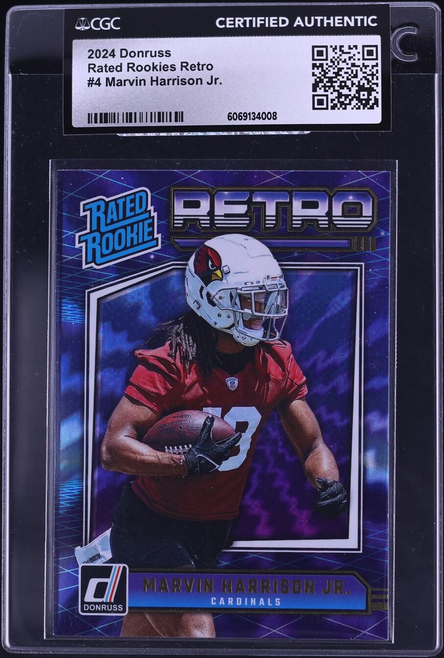 2024 Donruss Retro Marvin Harrison Jr. ROOKIE #4 CGC AUTH