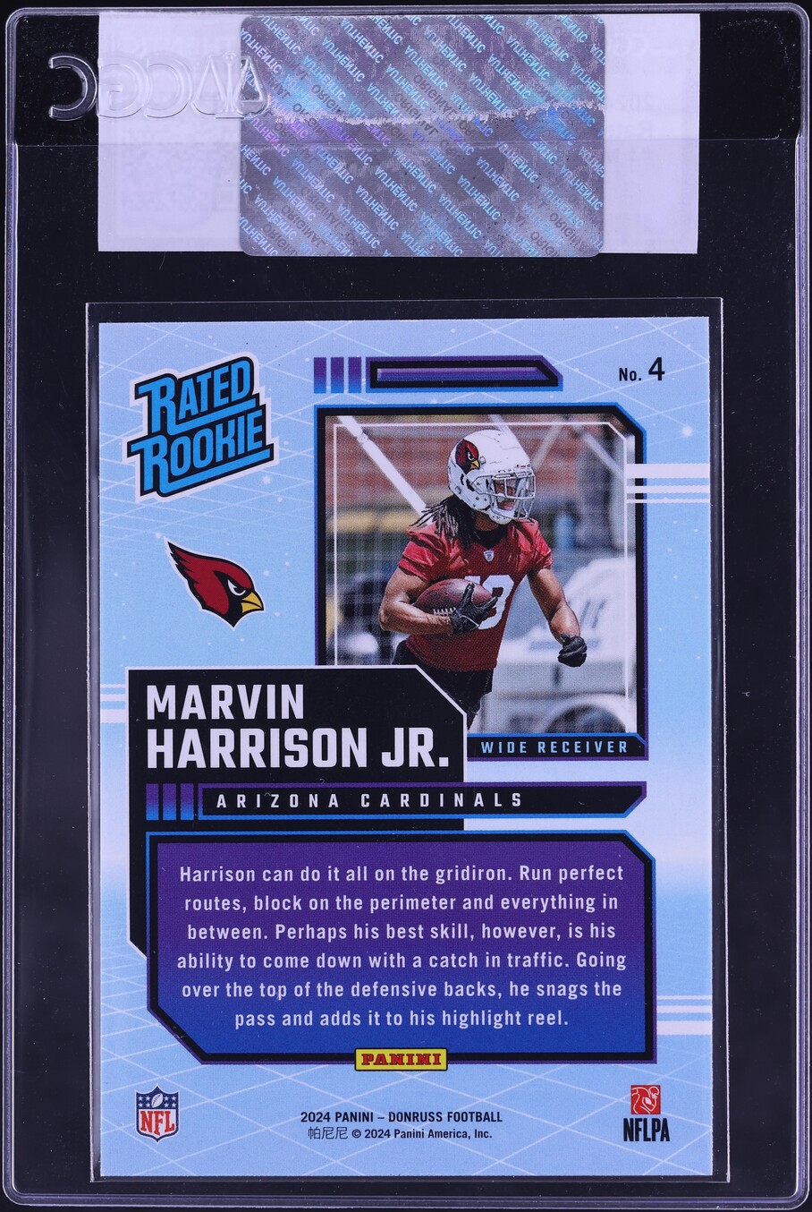 2024 Donruss Retro Marvin Harrison Jr. ROOKIE #4 CGC AUTH