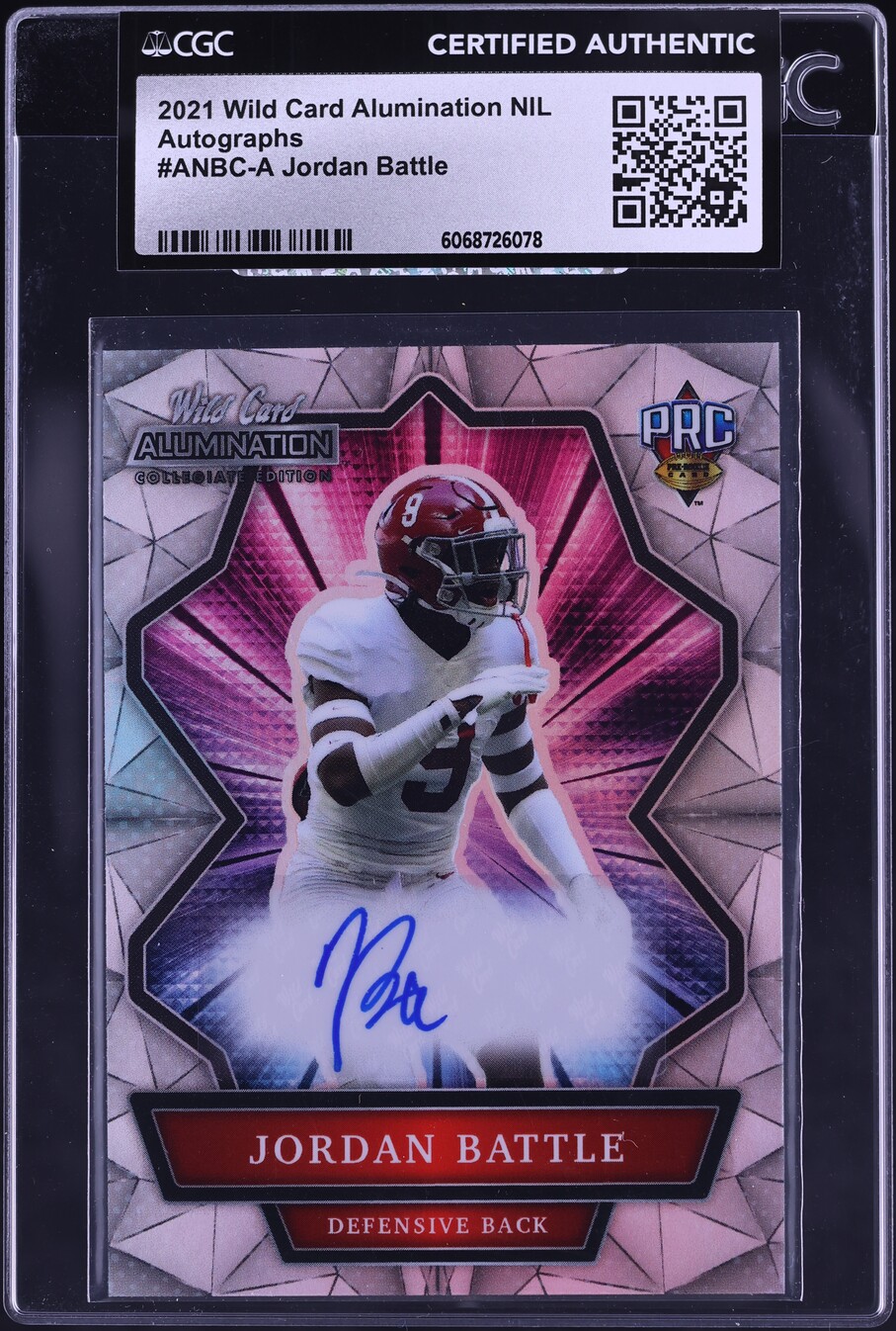 2021 Wild Card Alumination NIL Jordan Battle ROOKIE AUTO #ANBC-A