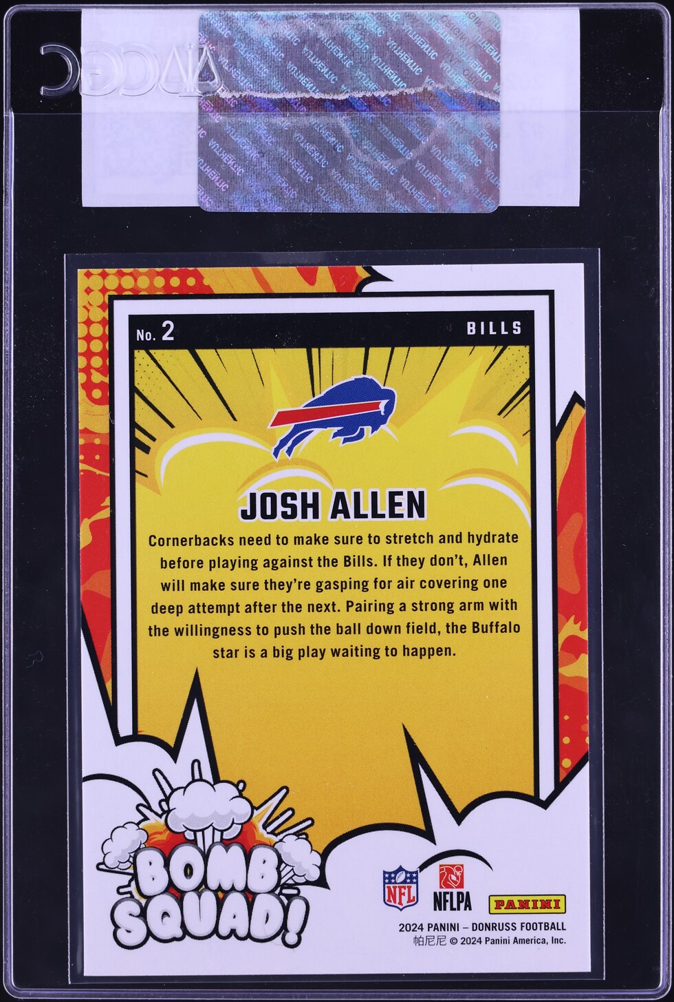 2024 Donruss Bomb Squad! Josh Allen #2 CGC AUTH