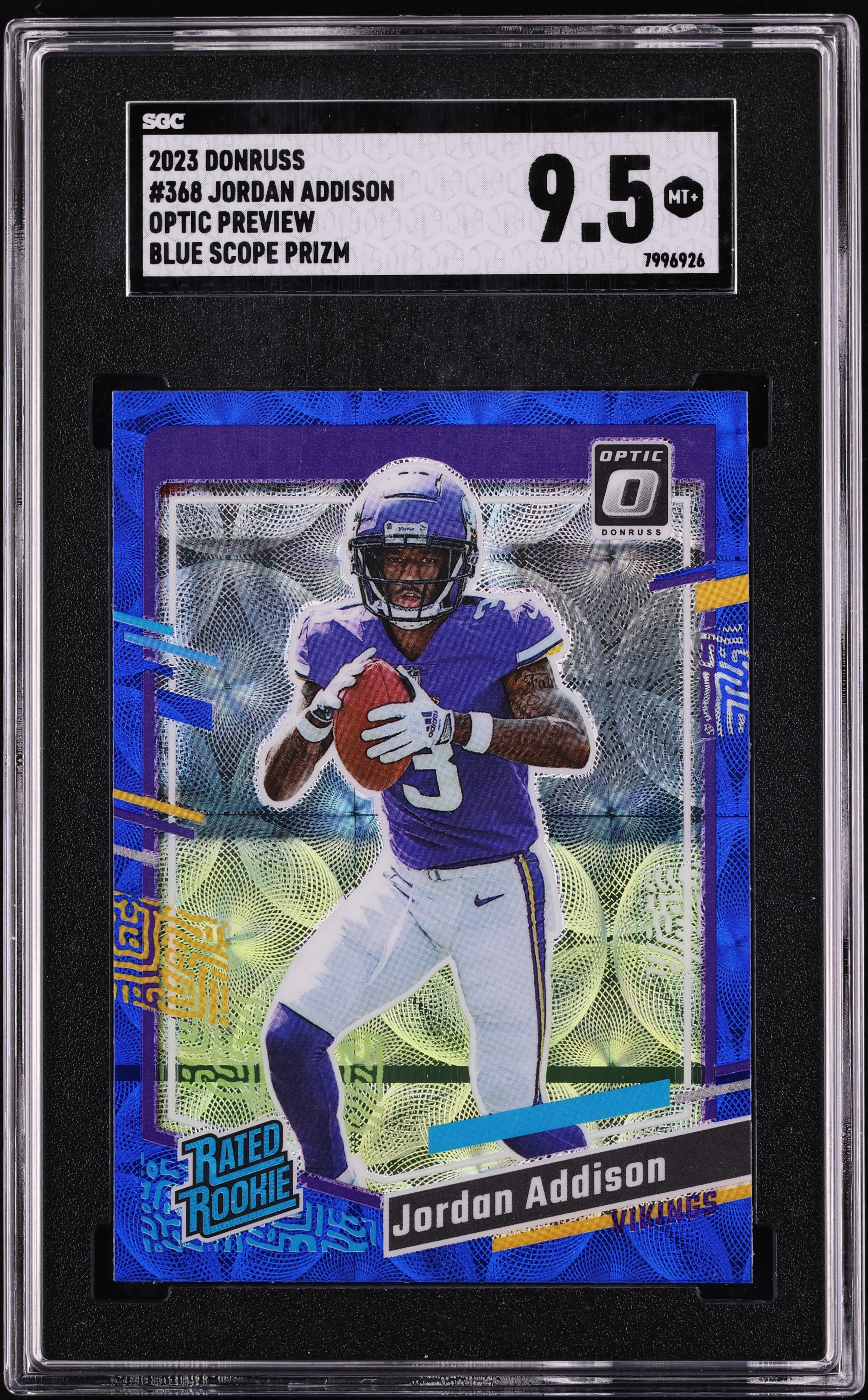 2023 Donruss Optic Preview Blue Scope Prizm Jordan Addison 