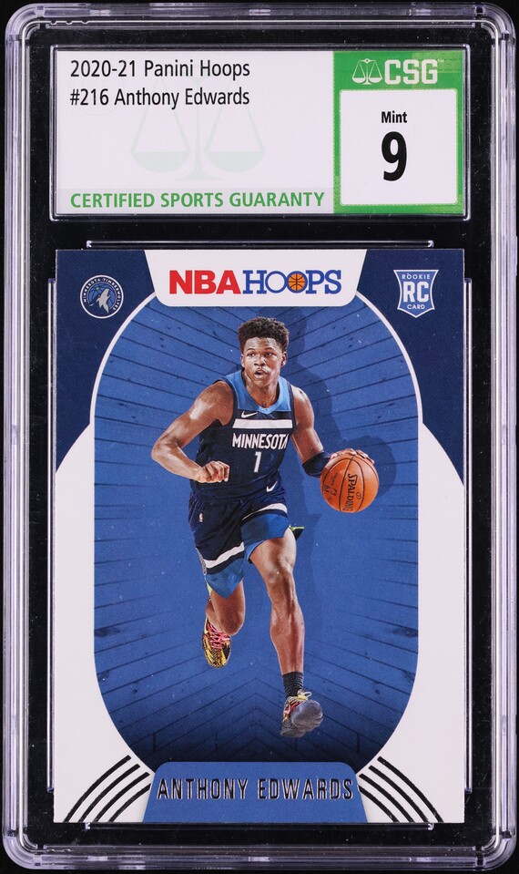 2020 Hoops Anthony Edwards ROOKIE #216 CSG 9 MINT
