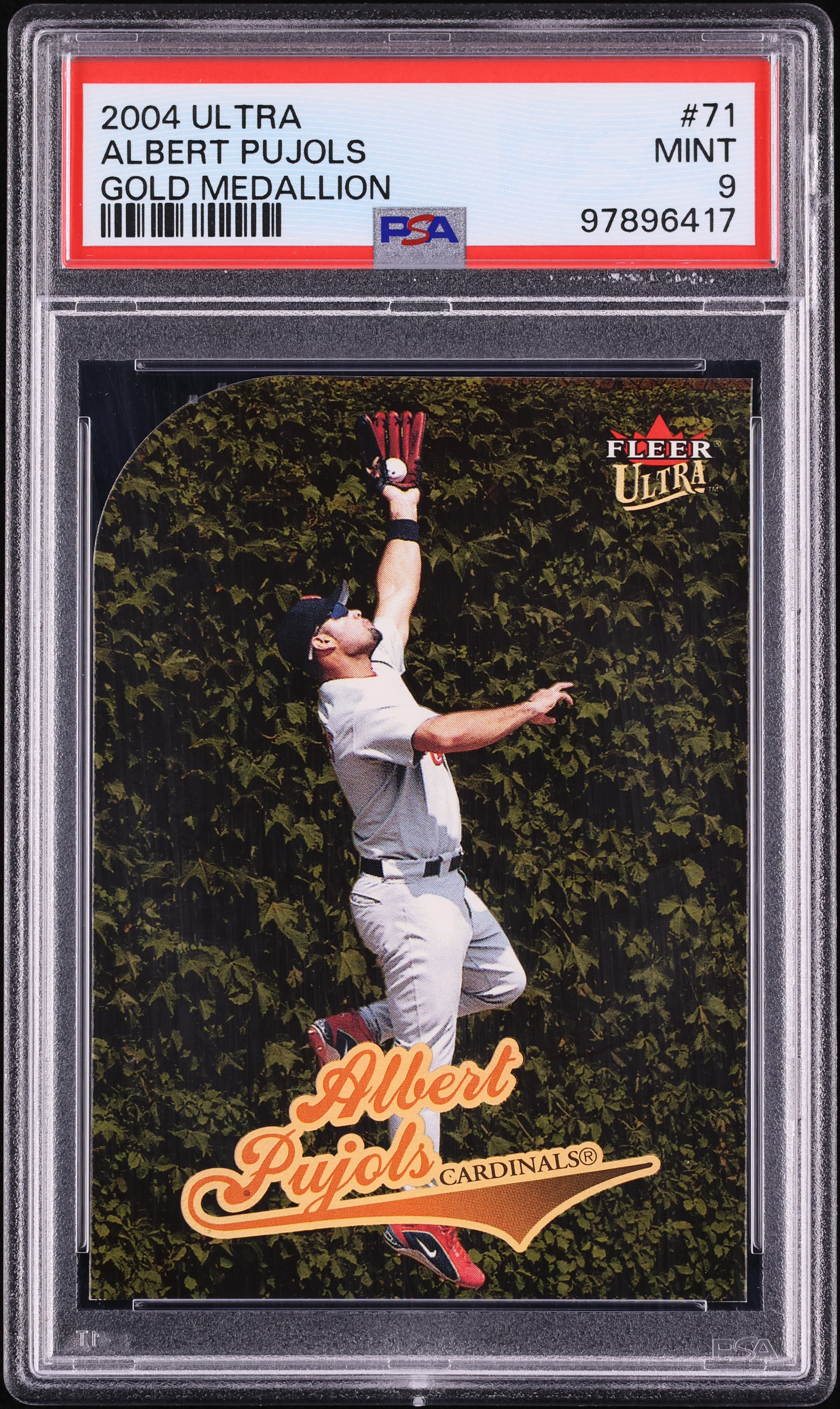 その他  Pujols Auto Fleer 2004 Ultra Gold Medallion Die-Cut Albert Pujols #71 PSA 9 MINT on