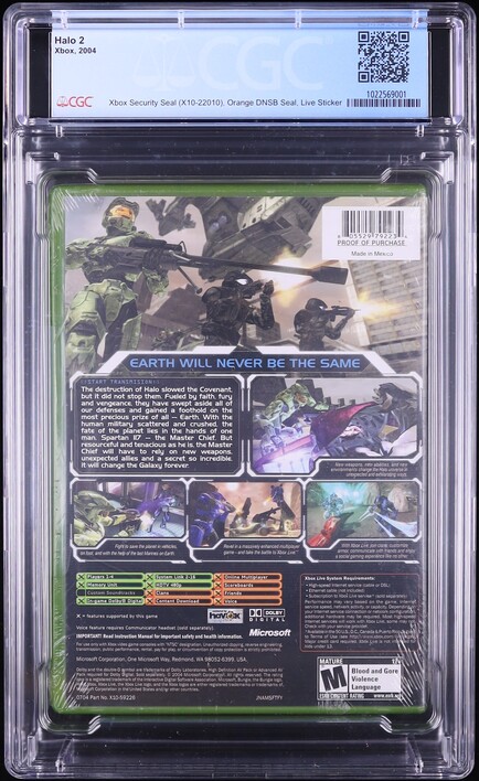 Halo 2 (Xbox) CGC 9.0 A Sealed DNSB on Fanatics Collect