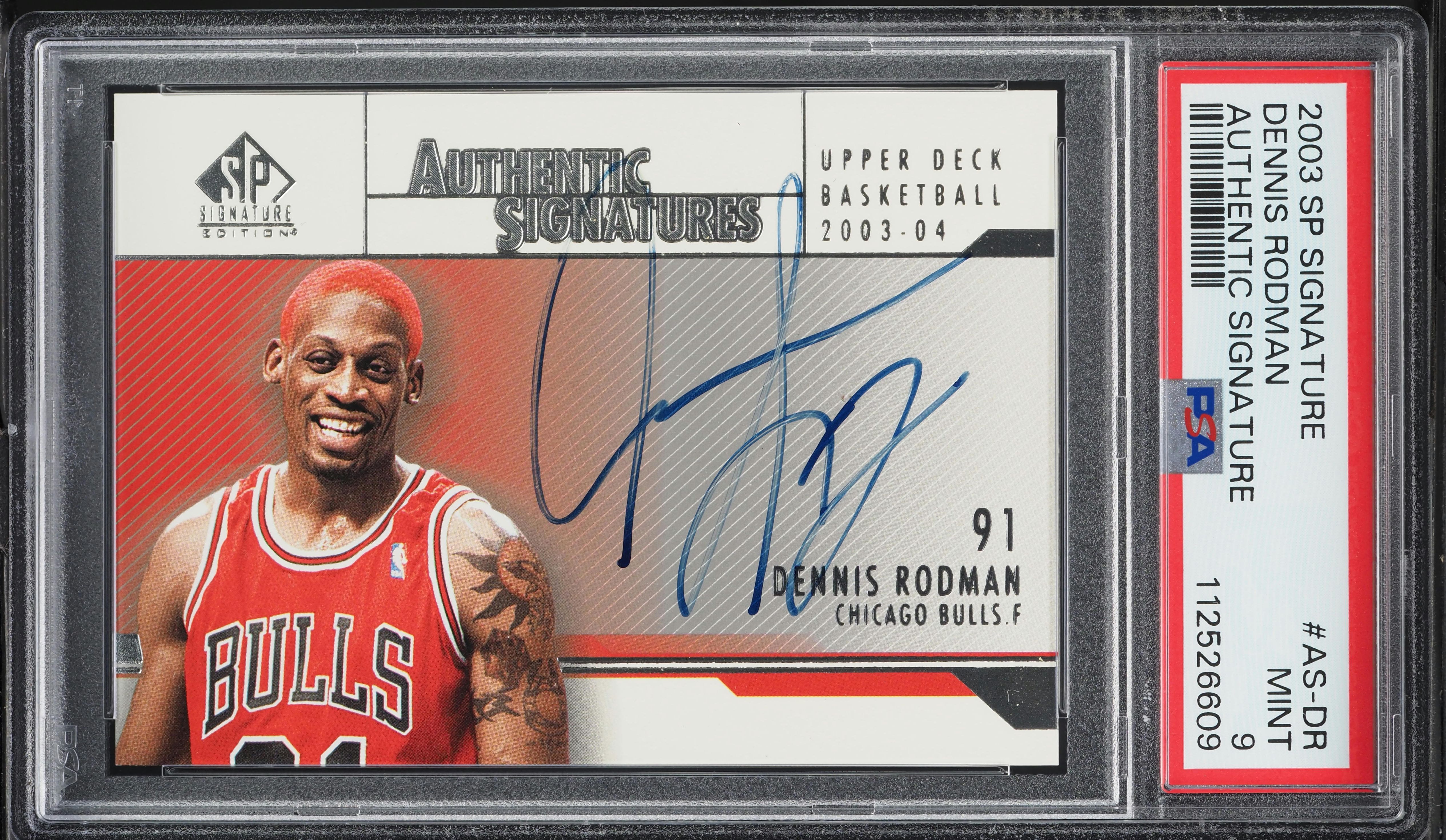2003 SP Signature Authentic Dennis Rodman AUTO #AS-DR PSA 9 MINT