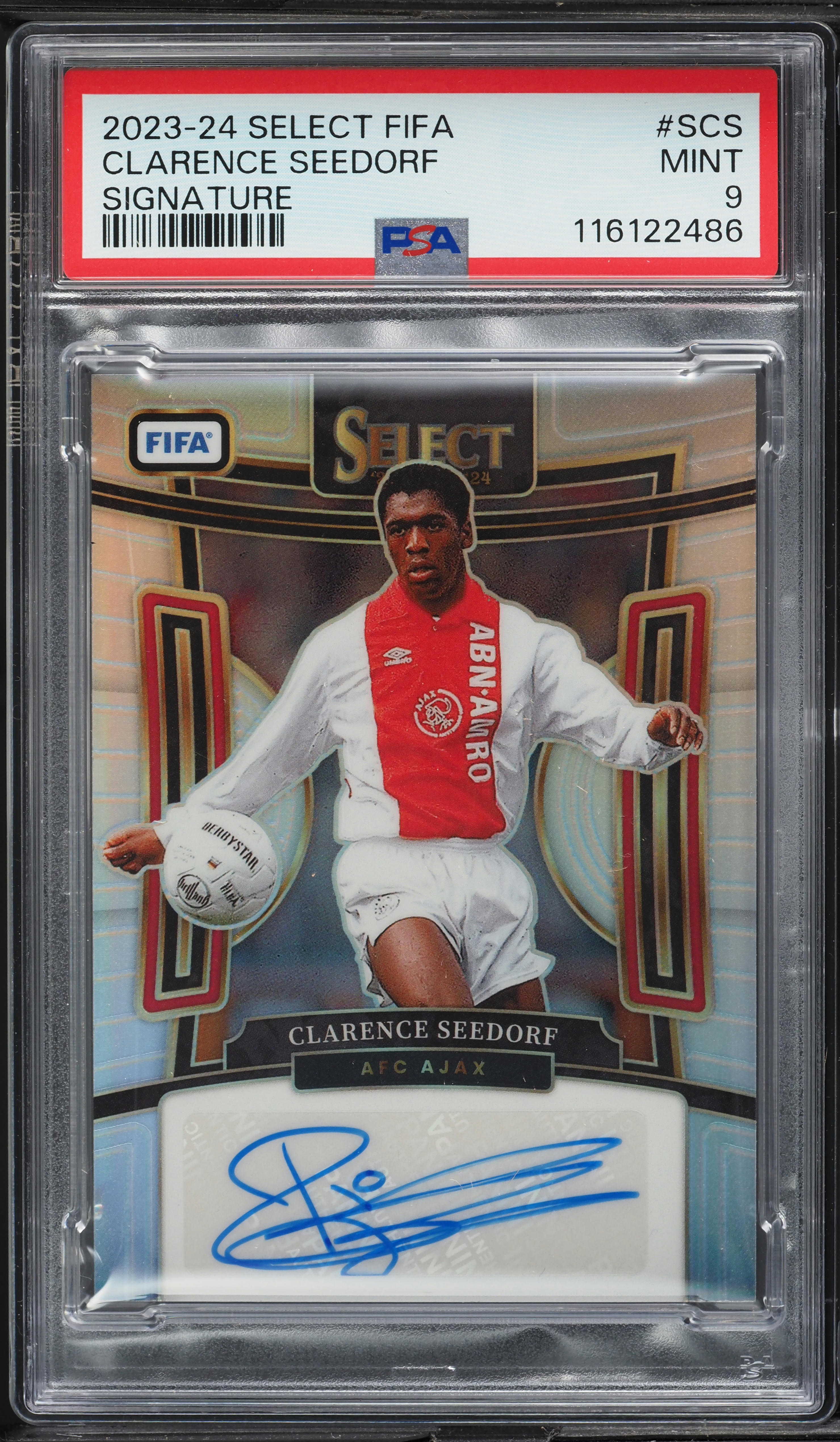 2023 Select FIFA Signatures Clarence Seedorf AUTO #S-CS PSA 9 MINT