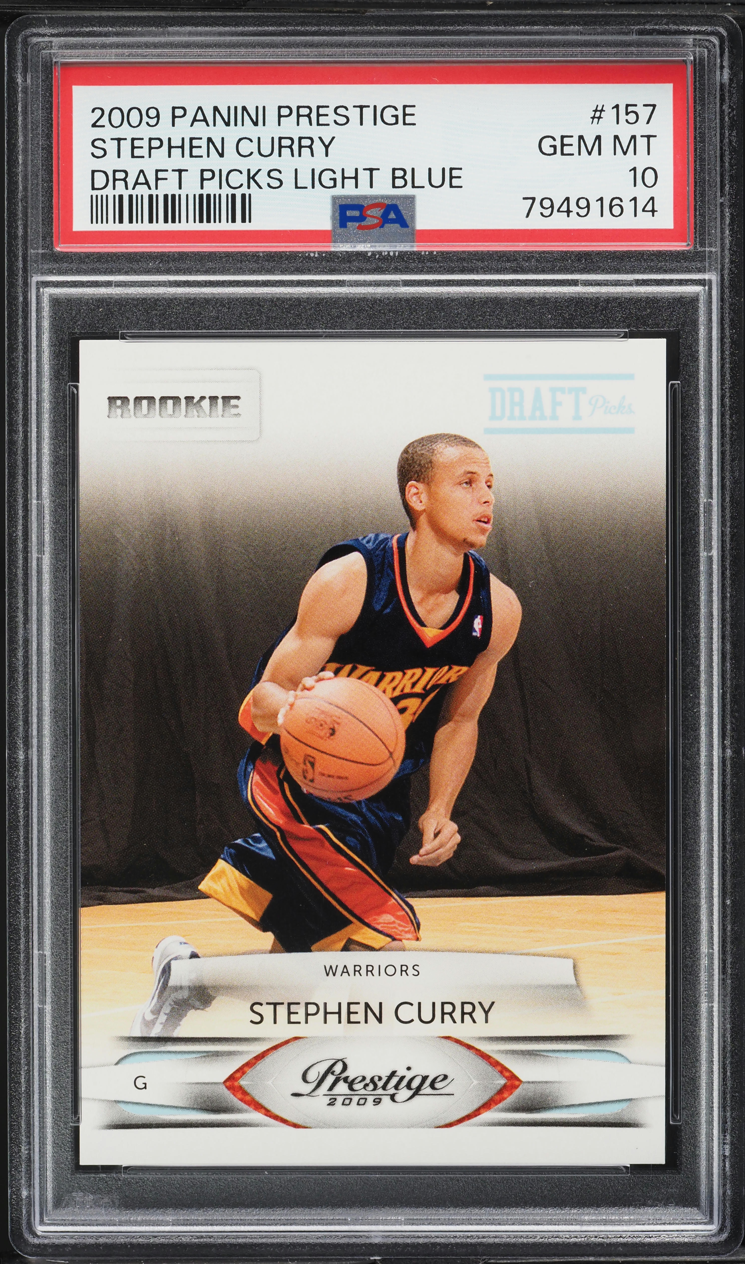 2009 Panini Prestige Draft Light Blue Stephen Curry ROOKIE /999