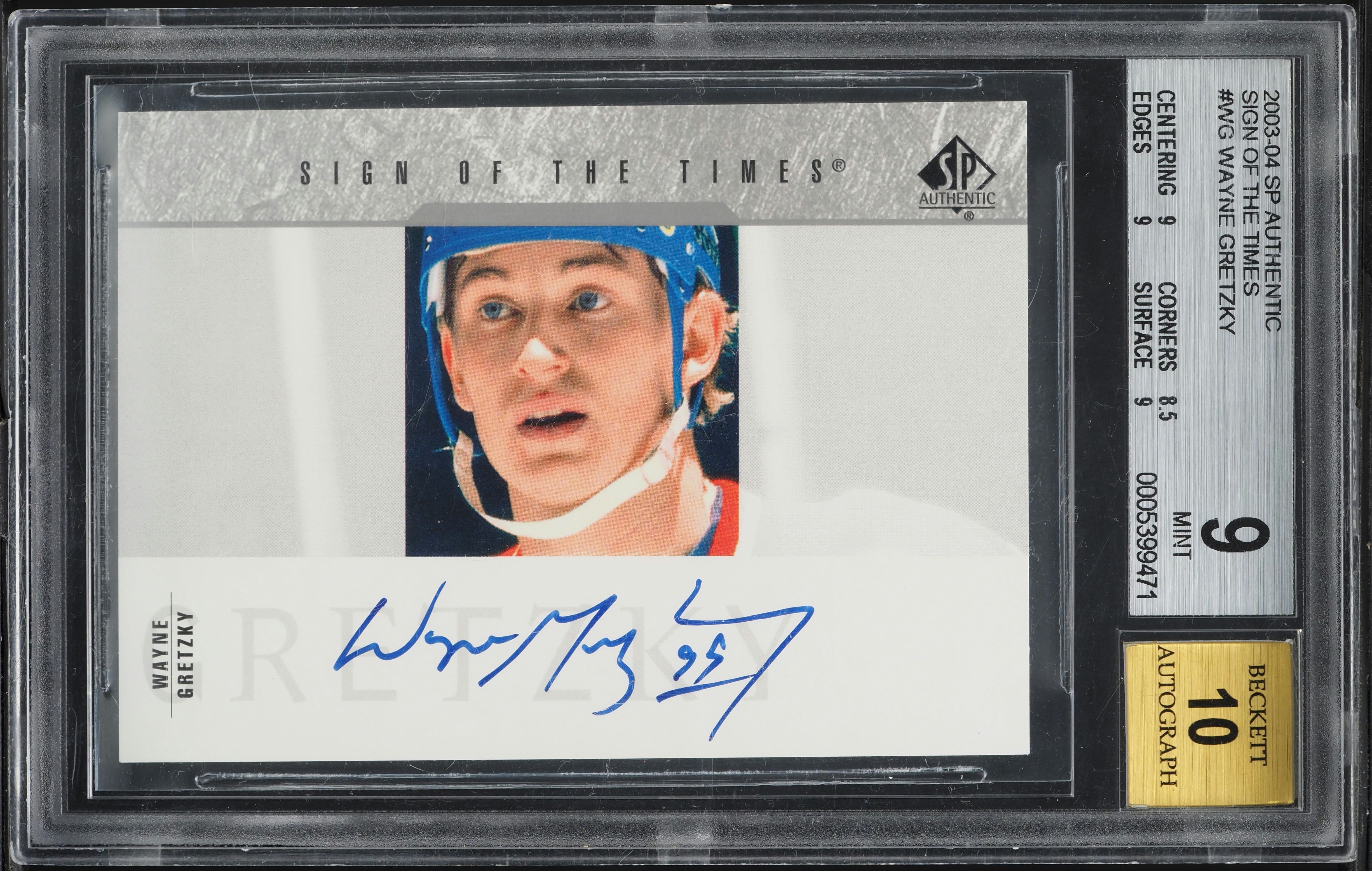 2003 SP Authentic Sign Of The Times Wayne Gretzky AUTO #SOT-WG BGS