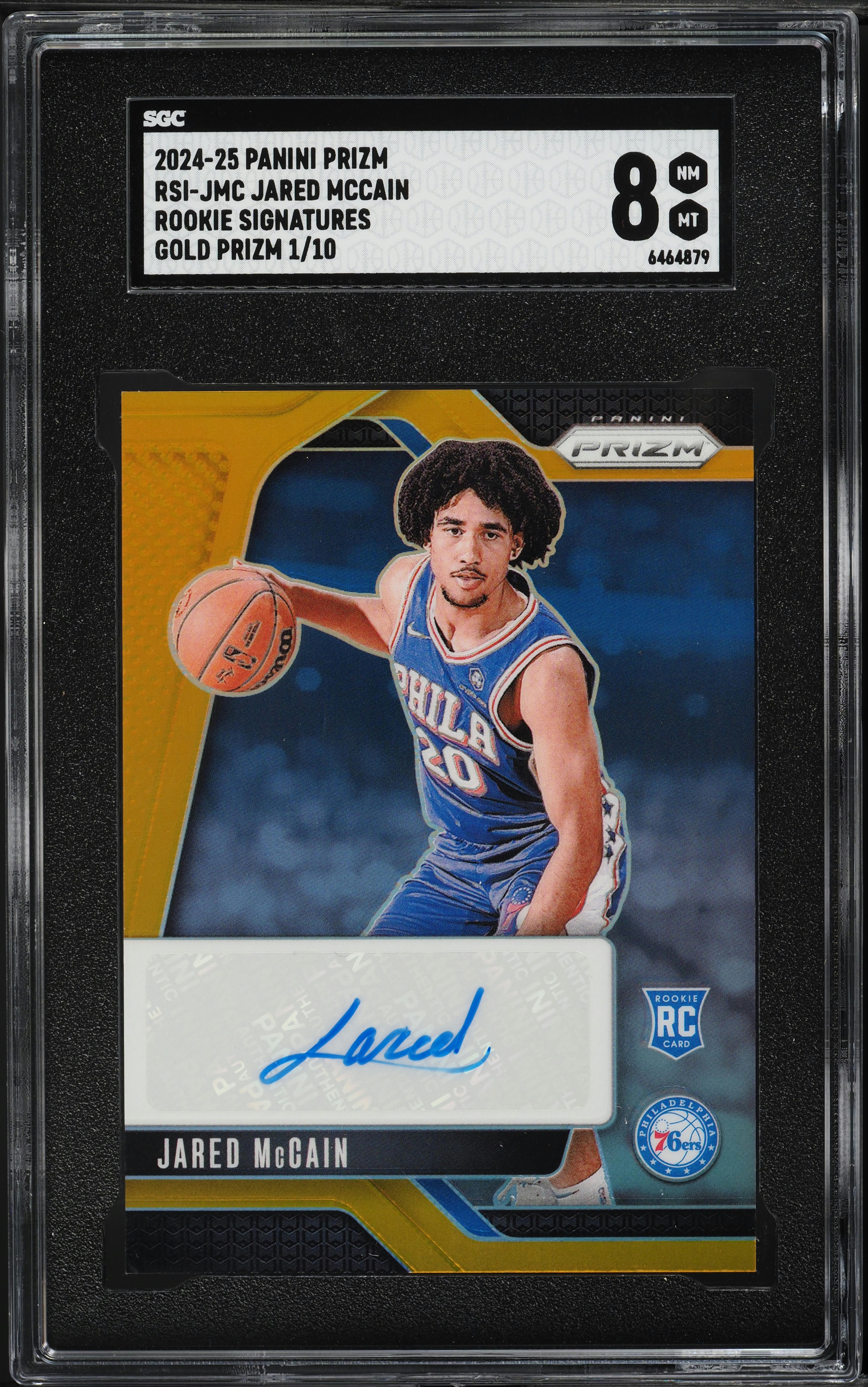 2024 Panini Prizm Gold Jared Mccain ROOKIE AUTO 1/10 #RSI-JMC SGC