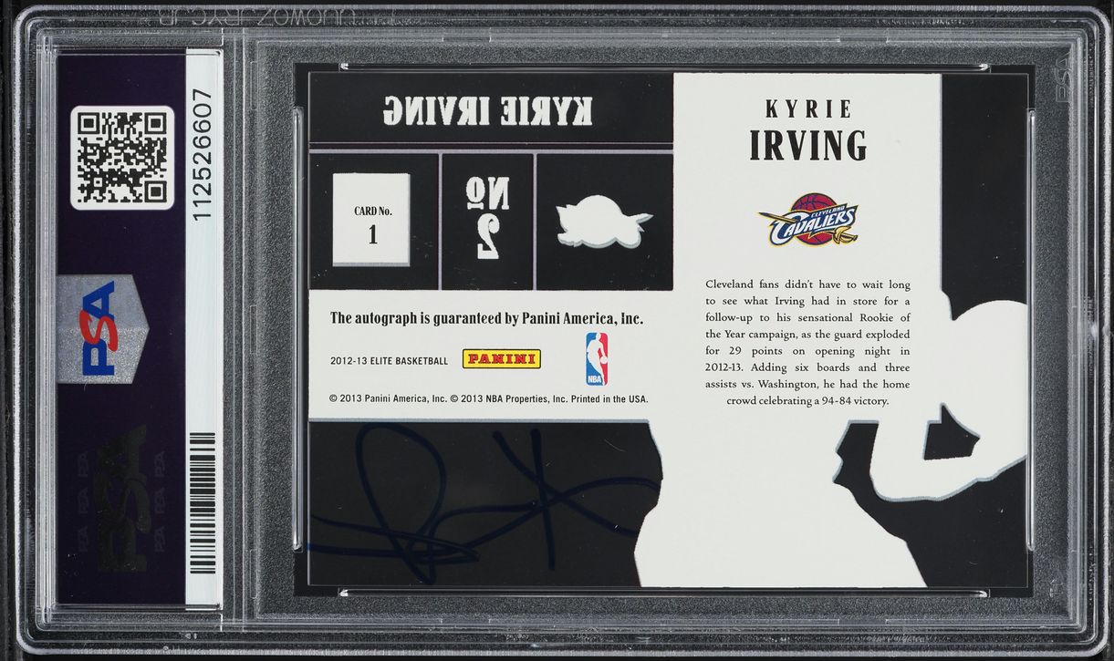 2012 Panini Elite Inscriptions Kyrie Irving ROOKIE AUTO #1 PSA 10 GEM MINT