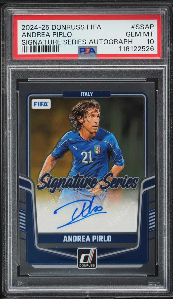 2024 Donruss FIFA Signature Series Andrea Pirlo AUTO #SS-AP PSA 10 GEM MINT