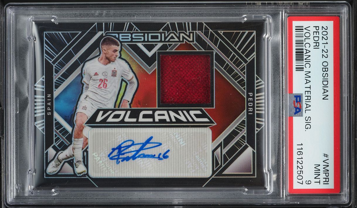 2021 Panini Obsidian Volcanic Pedri PATCH AUTO /149 #VM-PRI PSA 9