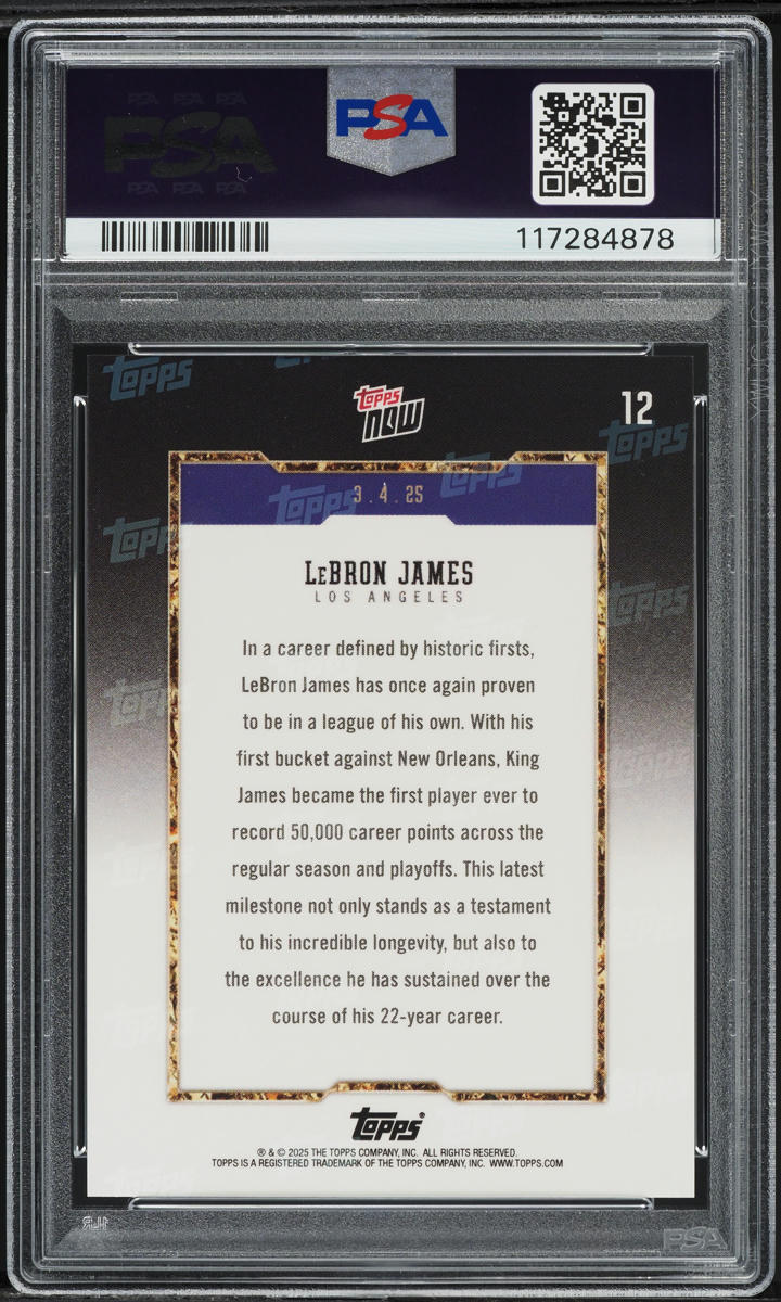 2024 Topps Now Lebron James #12 PSA 10 GEM MINT