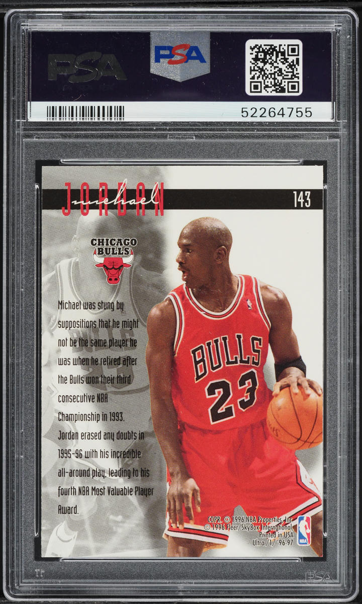 1996 Ultra Gold Medallion Michael Jordan #143 PSA 10 GEM MINT