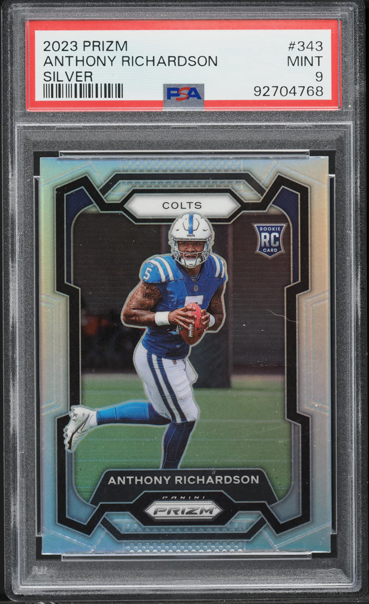 2023 Panini Prizm Silver Anthony Richardson ROOKIE #343 PSA 9 MINT