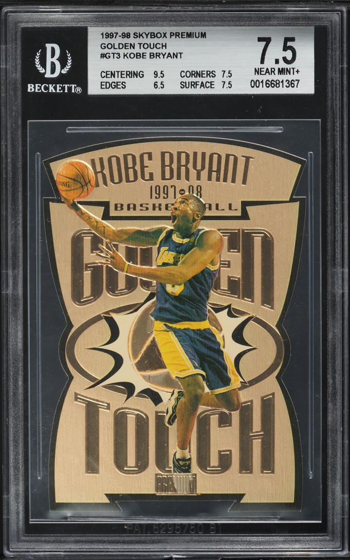 1997 Skybox Premium Golden Touch Die-Cut Kobe Bryant #GT3 BGS 7.5
