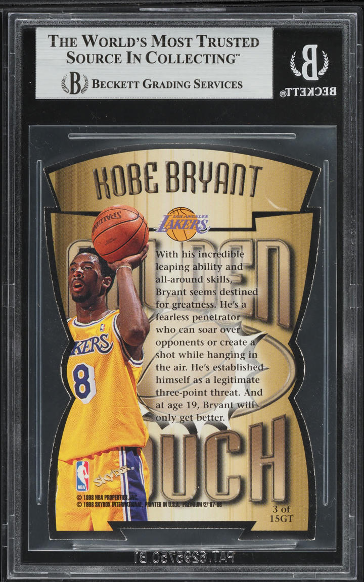 1997 Skybox Premium Golden Touch Die-Cut Kobe Bryant #GT3 BGS 7.5
