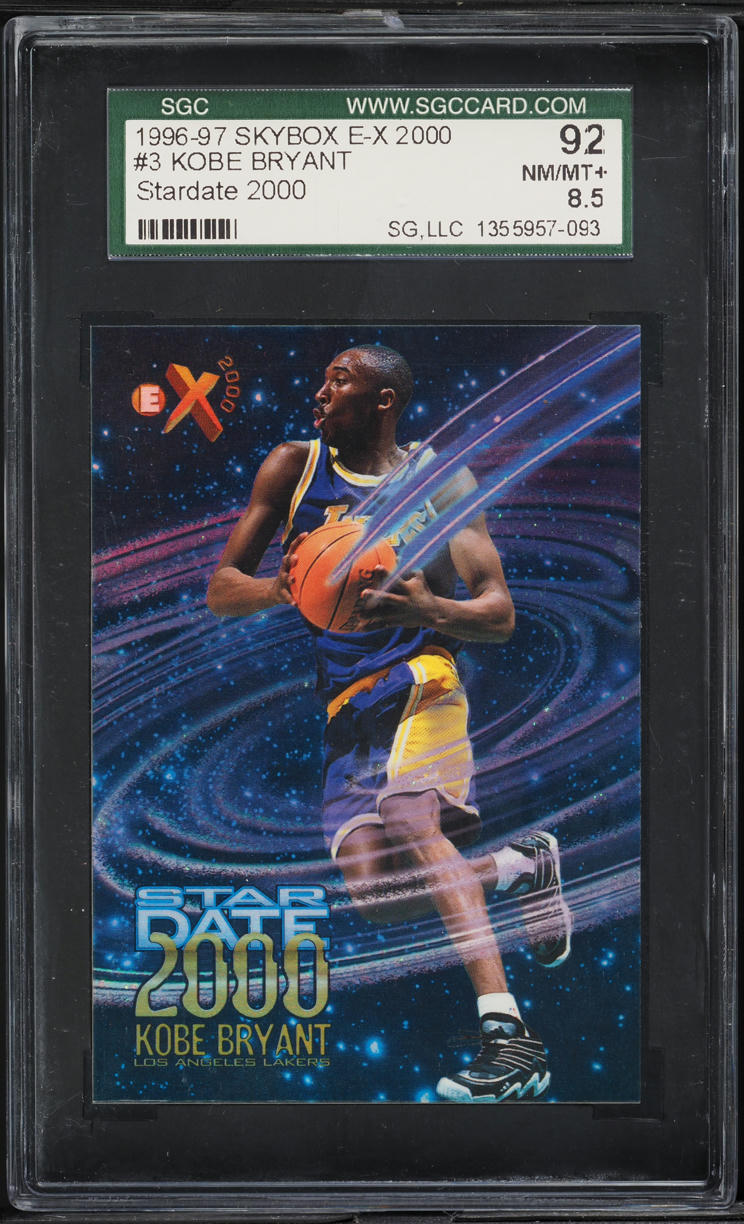 1996 Skybox E-X 2000 Stardate Kobe Bryant ROOKIE #3 SGC 8.5 NM-MT+