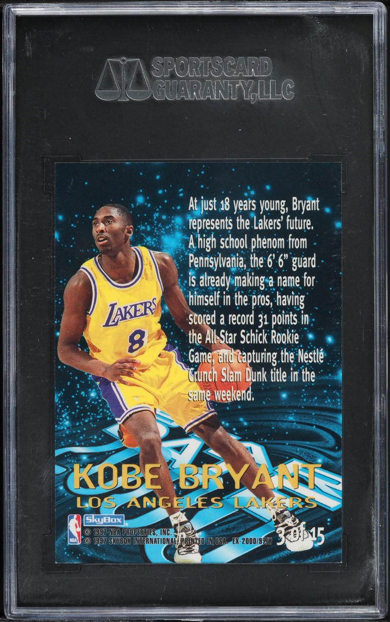 1996 Skybox E-X 2000 Stardate Kobe Bryant ROOKIE #3 SGC 8.5 NM-MT+