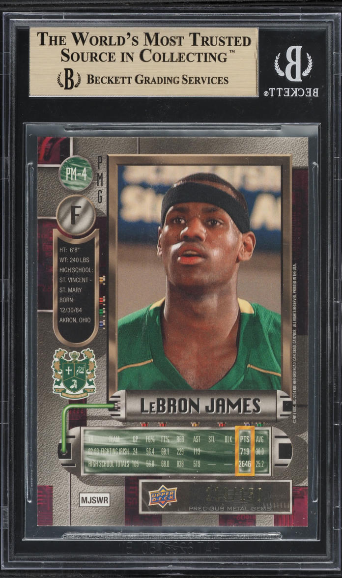 2011 Fleer Retro Precious Metal Gems PMG Red LeBron James /150 #PM-4 BGS 9.5 GEM
