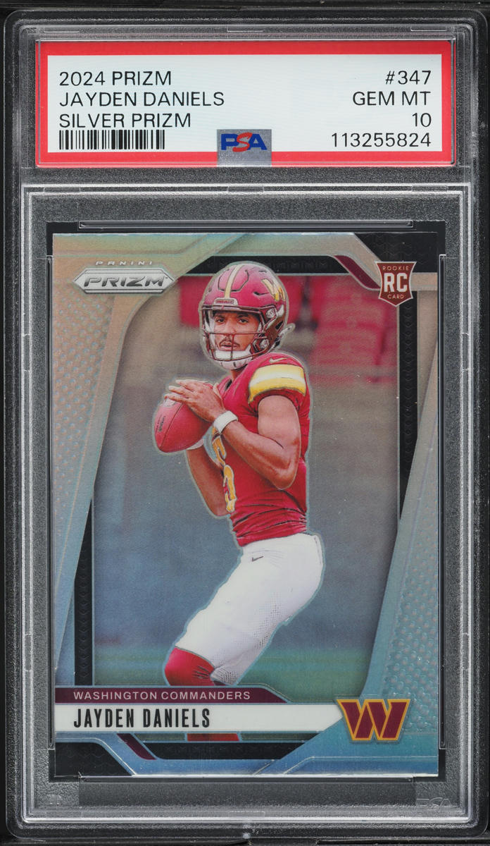 2024 Panini Prizm Silver Jayden Daniels ROOKIE #347 PSA 10 GEM