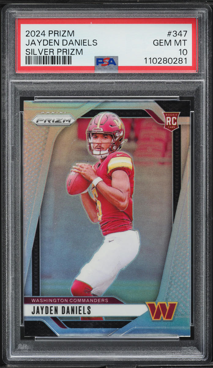2024 Panini Prizm Silver Jayden Daniels ROOKIE #347 PSA 10 GEM MINT