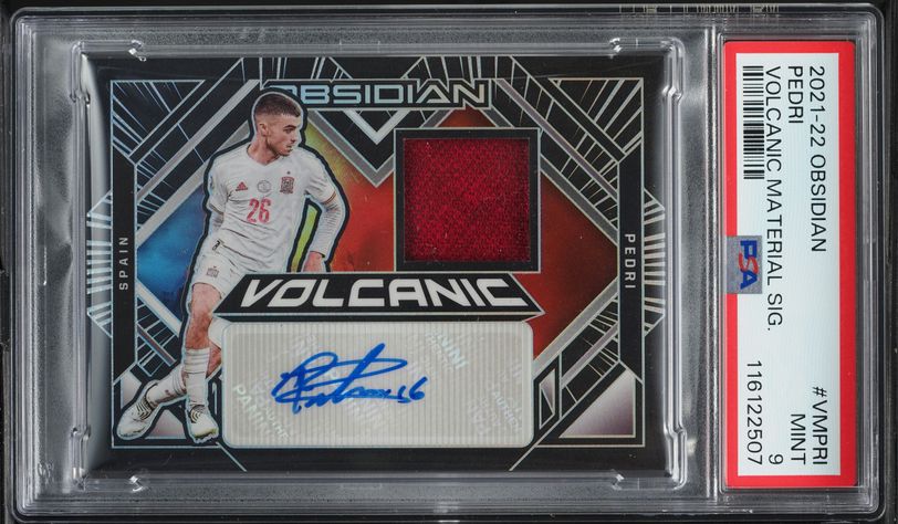 2021 Panini Obsidian Volcanic Pedri PATCH AUTO /149 #VM-PRI PSA 9