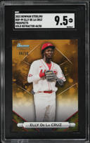 2023 Bowman Sterling Gold Refractor Elly De La Cruz PROSPECT /50