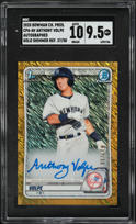 2020 Bowman Chrome Gold Shimmer Anthony Volpe PROSPECT AUTO /50