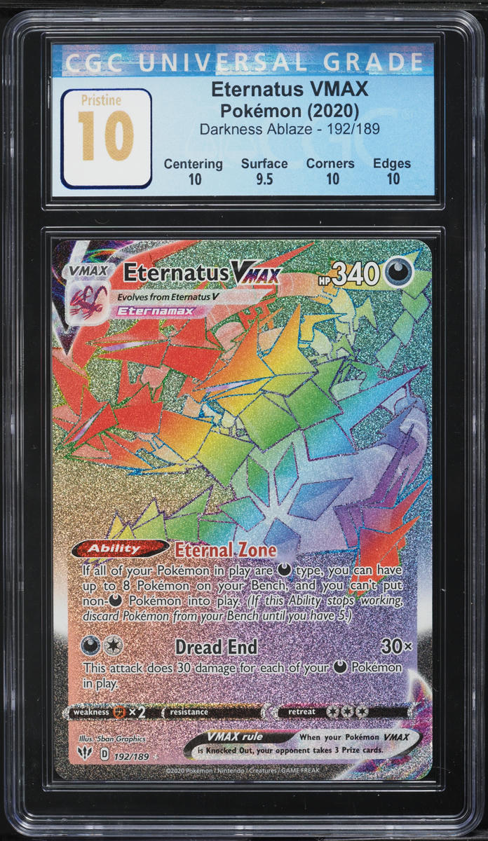 pokemon card value eternatus vmax - 192/189 - Darkness Ablaze - Hyper Rainbow Rare - Full Art Holo SWSH045 / Promo Card Type / HP / Stage Eternatus VMAX & Eternatus V