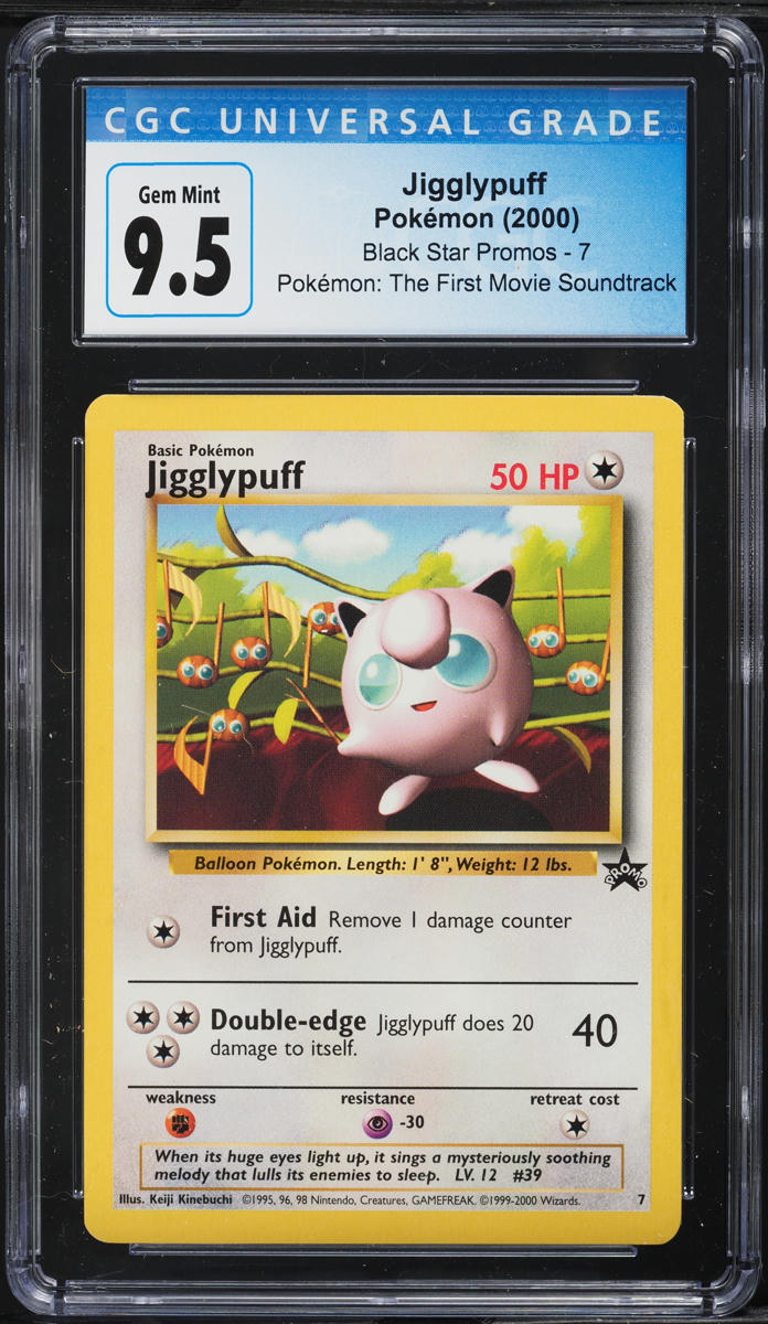 2000 Pokemon Black Star Promo Jigglypuff #7 CGC 9.5 GEM MINT